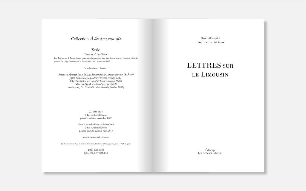 Lettres sur le Limousin - Récit de voyage