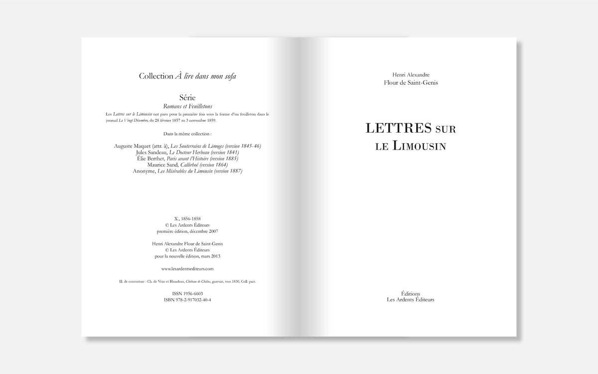 Lettres sur le Limousin - Récit de voyage
