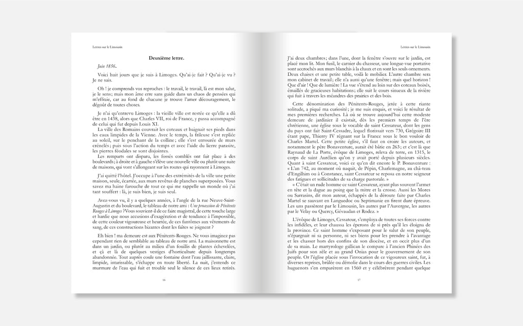 Lettres sur le Limousin - Récit de voyage